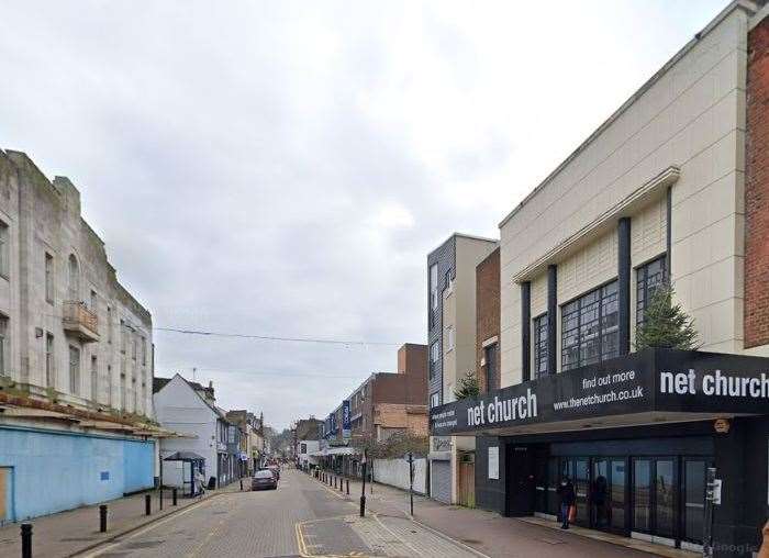 Access to Spital Street, Dartford has been restricted while police investigate the incident. Photo: Google