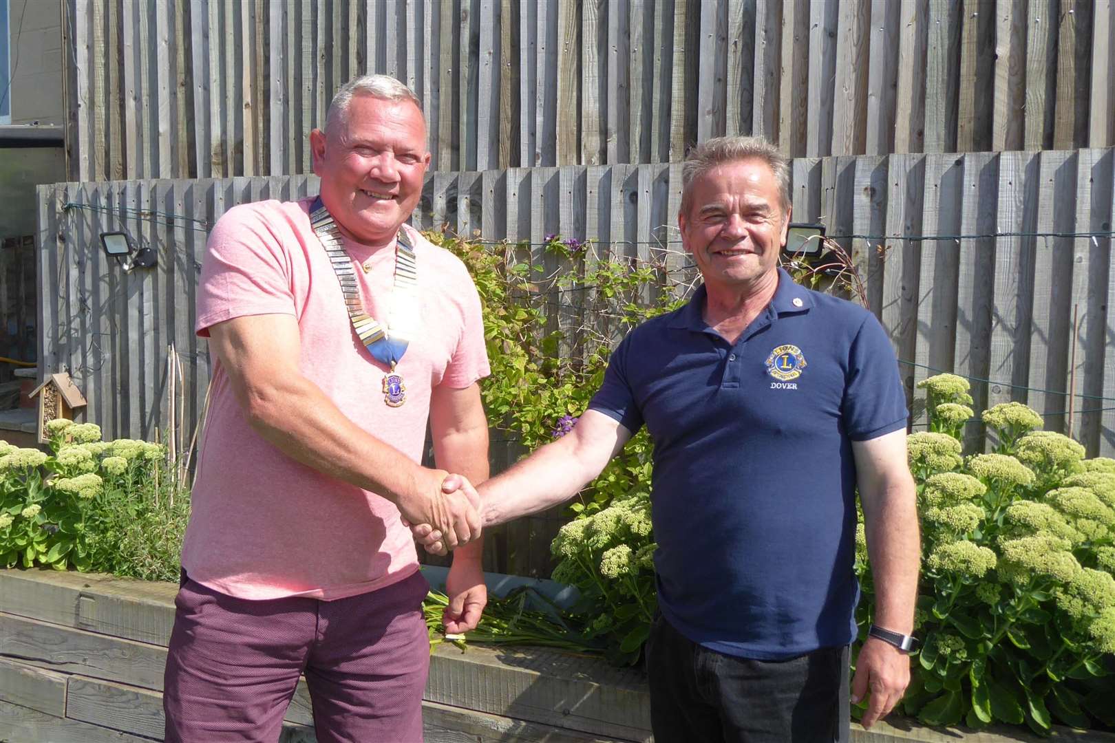 Past presidents Garry Dixon, left, and Kevin Finnon. Picture: Dover Lions Club