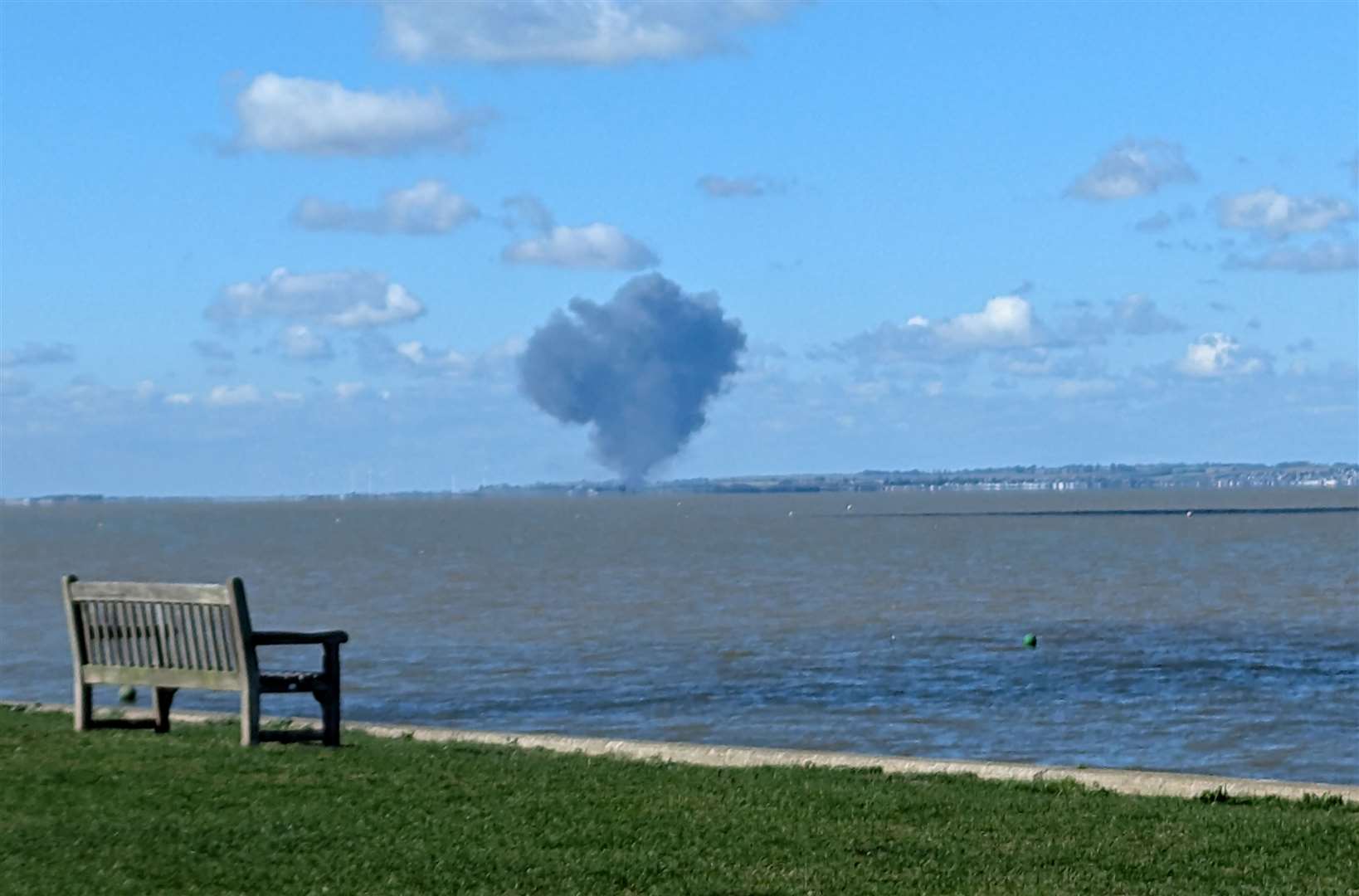 The black smoke could be seen for miles around. Picture: Ryan Davies