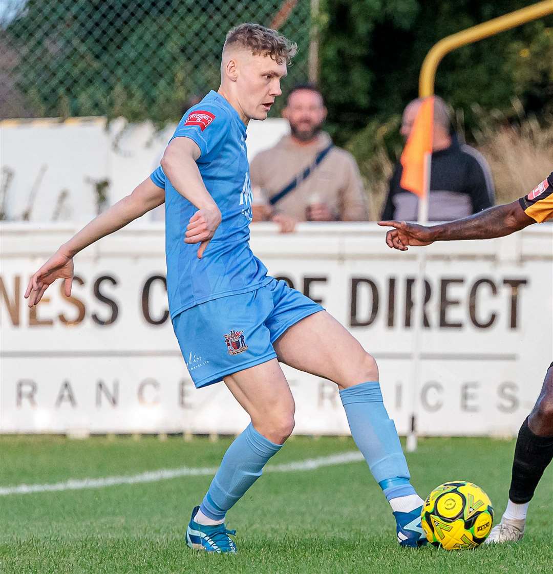 Alex Green - the young Deal defender will return to Crabble tonight, having started his career at Dover. Picture: Helen Cooper