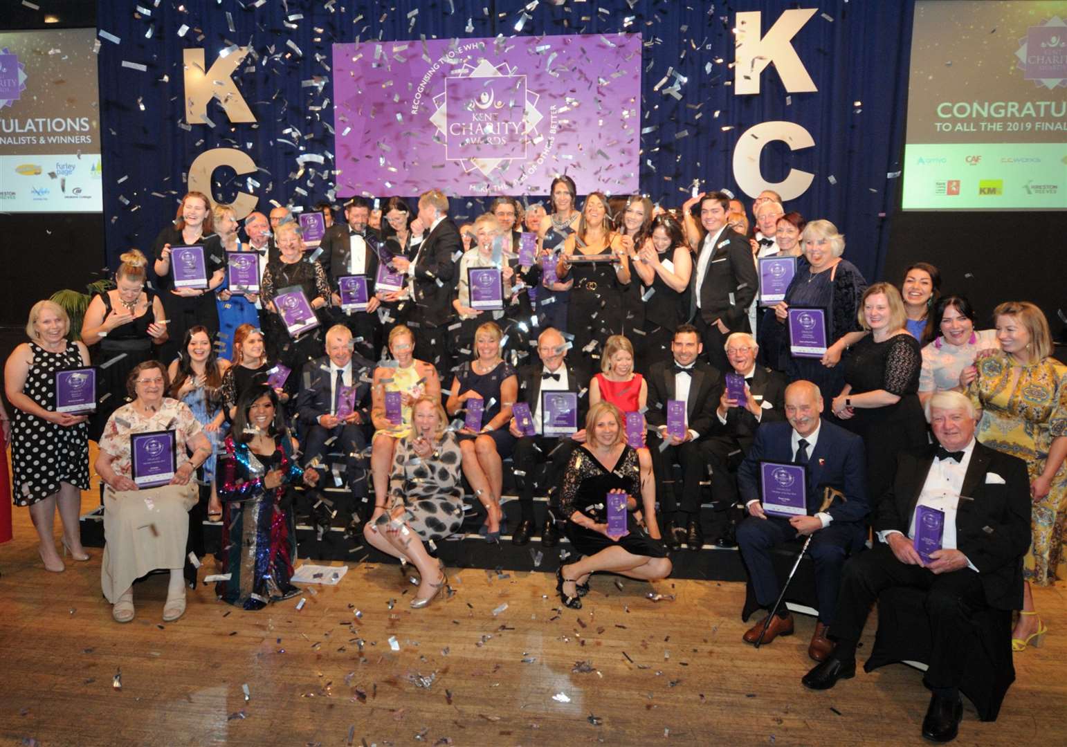 Last year's winners at the Kent Charity Awards. Picture: Simon Hildrew