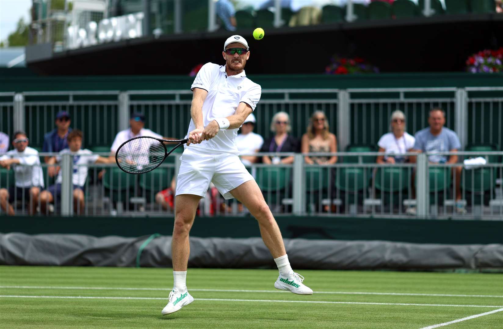 Jamie Murray in action at Wimbledon in 2023 (Steven Paston/PA)