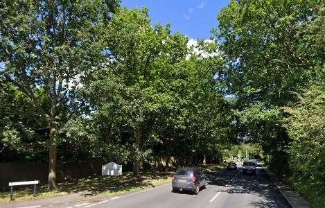 The A225 Tonbridge Road has been shut by police following a three-vehicle crash. Picture: Google Maps