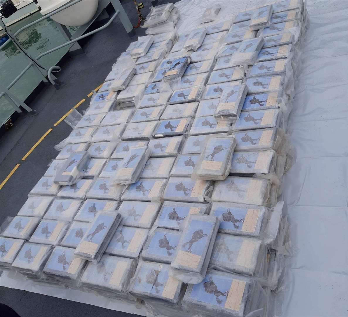 Approximately 400 kilos of cocaine was seized from the fishing boat. Picture: NCA