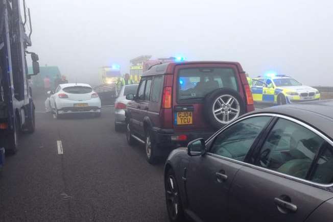 Emergency services arrive at the scene of the accident. Picture: Gary Jeal