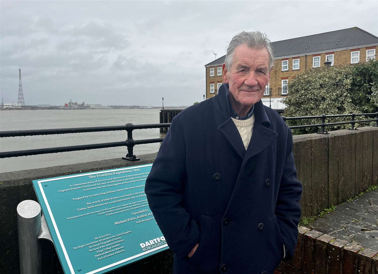 Sir Michael Palin unveiled a plaque to honour the 1845 Franklin Expedition