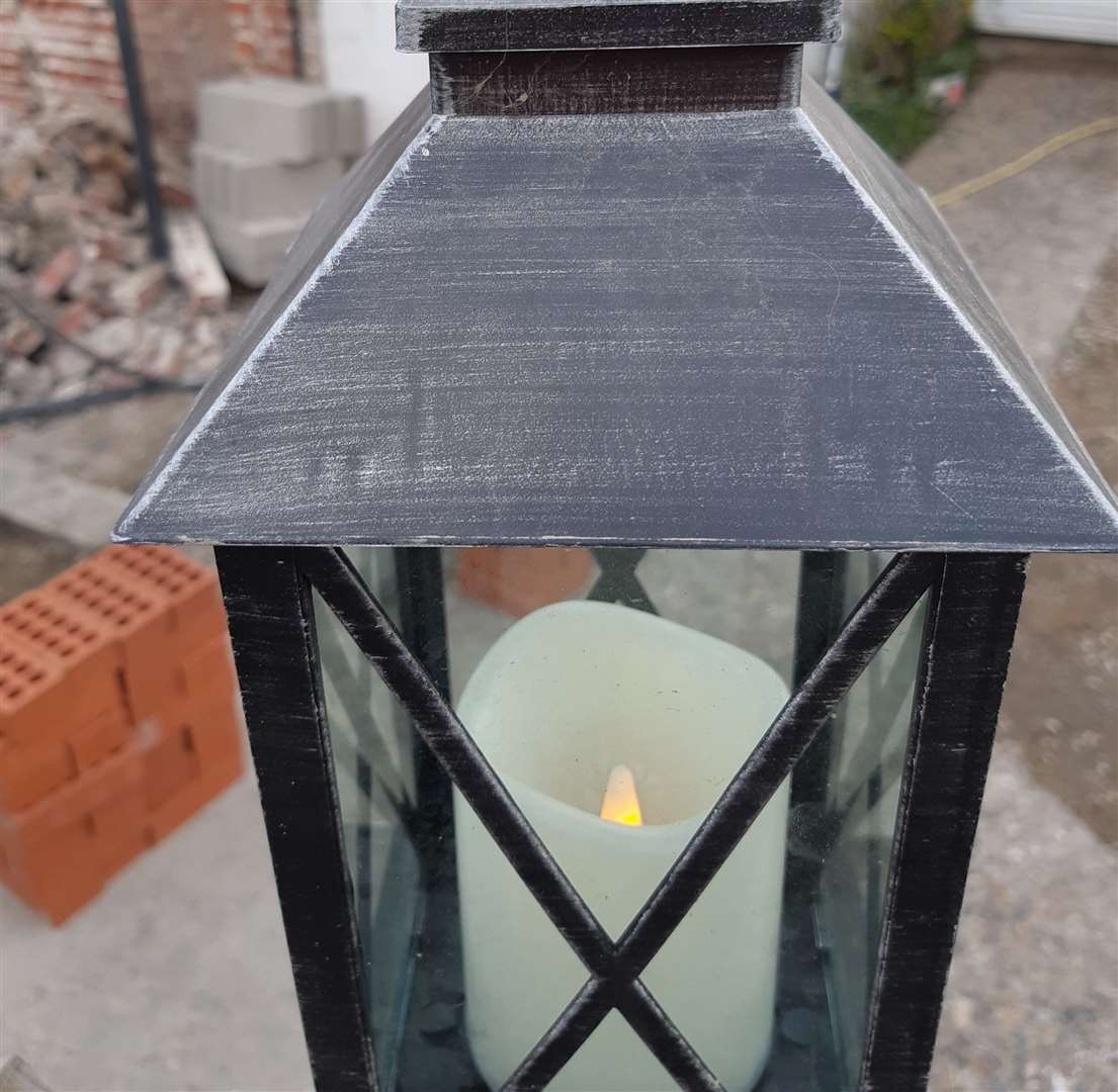 One of the candles left outside a home in Snowdown
