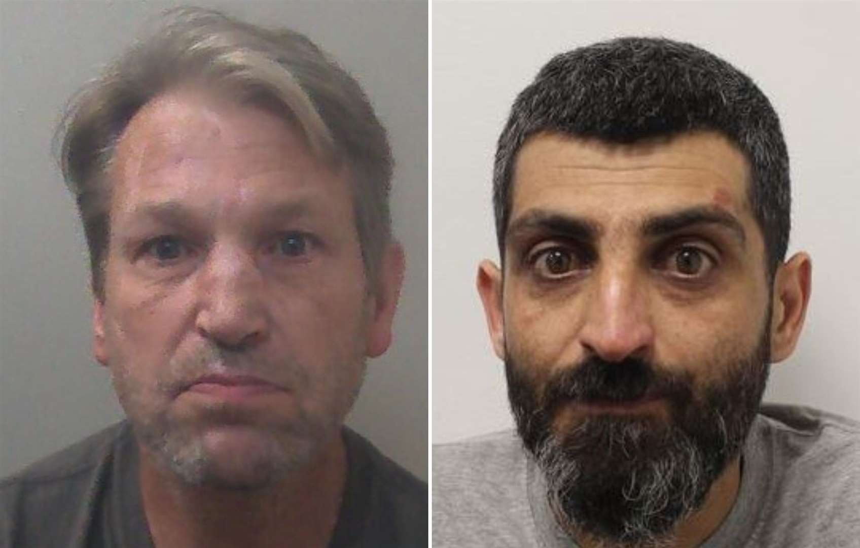 Robert Reading, 50, from Rochester (left) and Mojtab Moradi, 37, from Plumstead (right) were jailed for possession of a firearm. Picture: National Crime Agency
