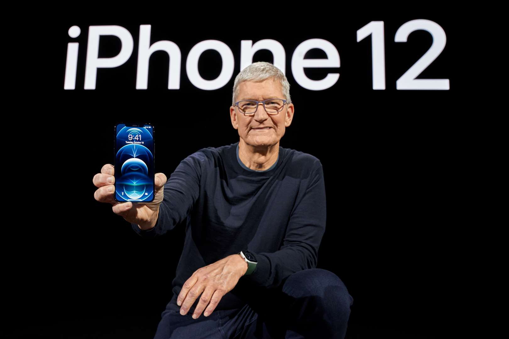 Tim Cook during the Apple Event for the unveiling of the iPhone 12 Pro (Apple/PA)