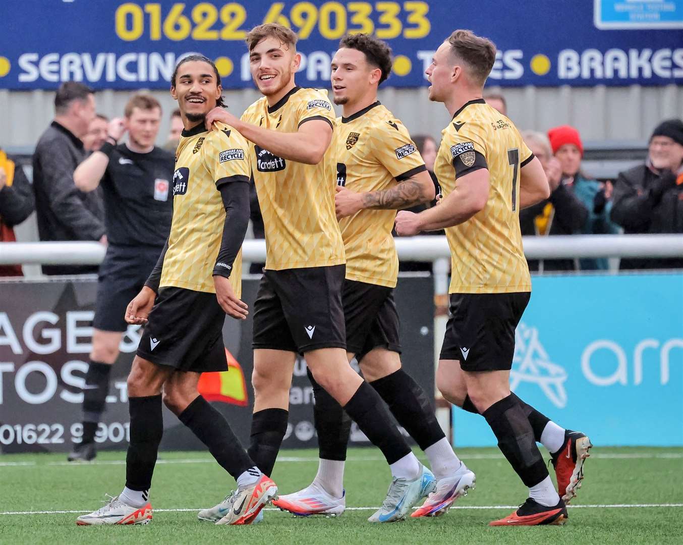 Aaron Blair celebrates after opening the scoring. Picture: Helen Cooper