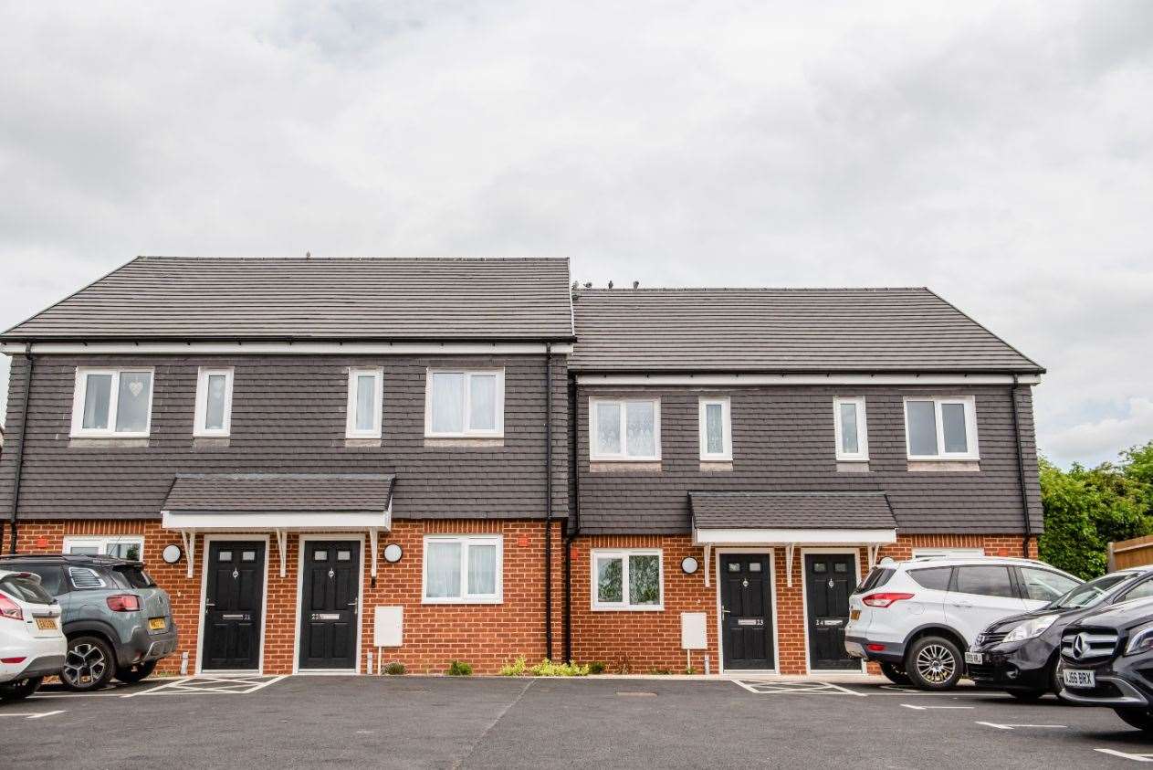 14 new affordable homes have been built on the site of three former garage blocks. Photo: West Kent Housing Association