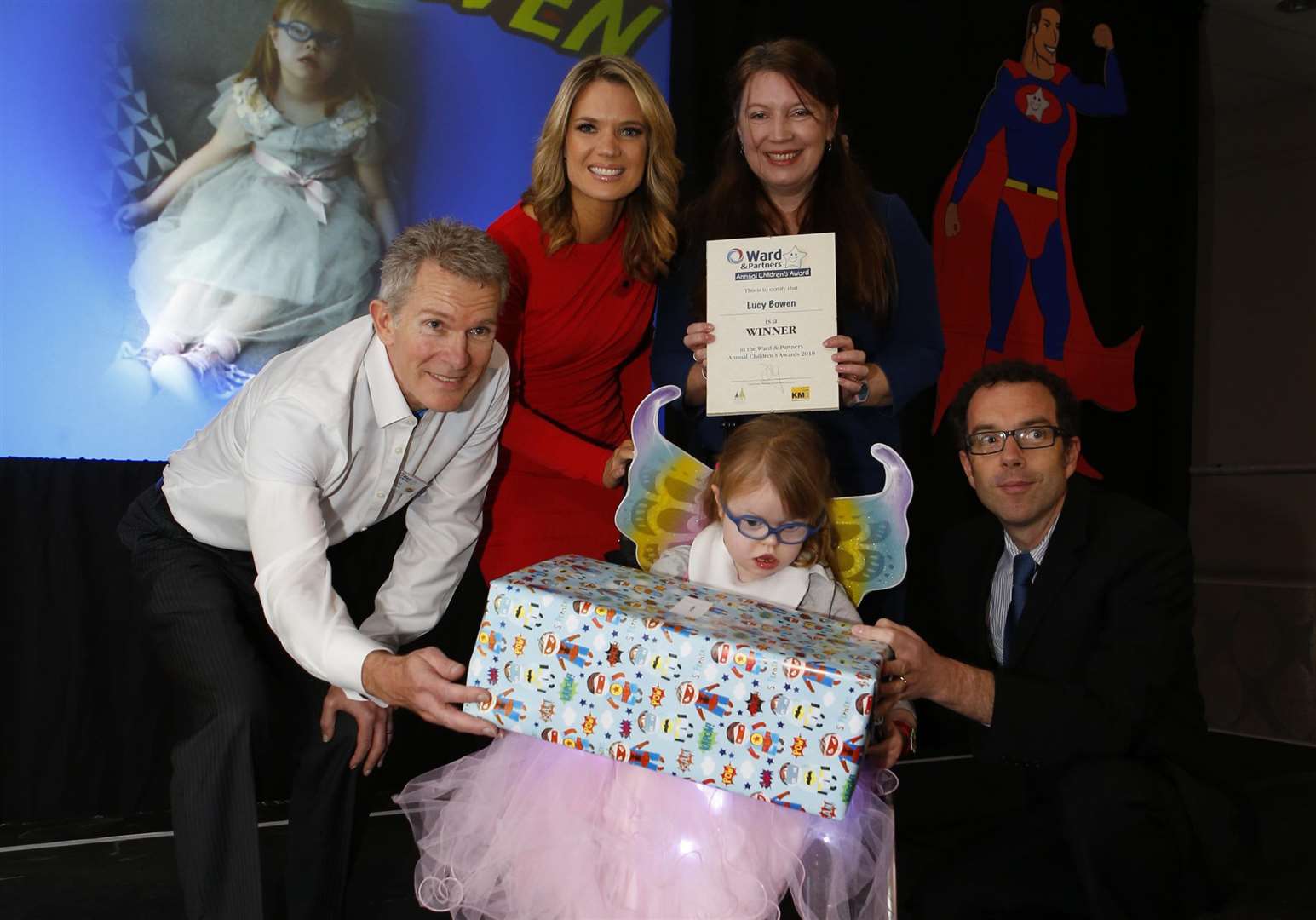 Lucy Bowen winner of Triumph Over Adversity for children aged 6-16 years old with Managing Director for West Kent Lee Crane (Left) and Charlotte Hawkins