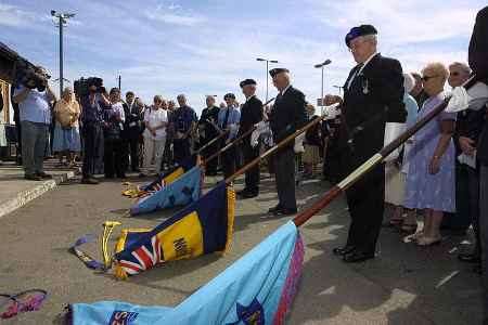Members of the Royal British Legion pay their respects. Picture: JOHN WESTHROP