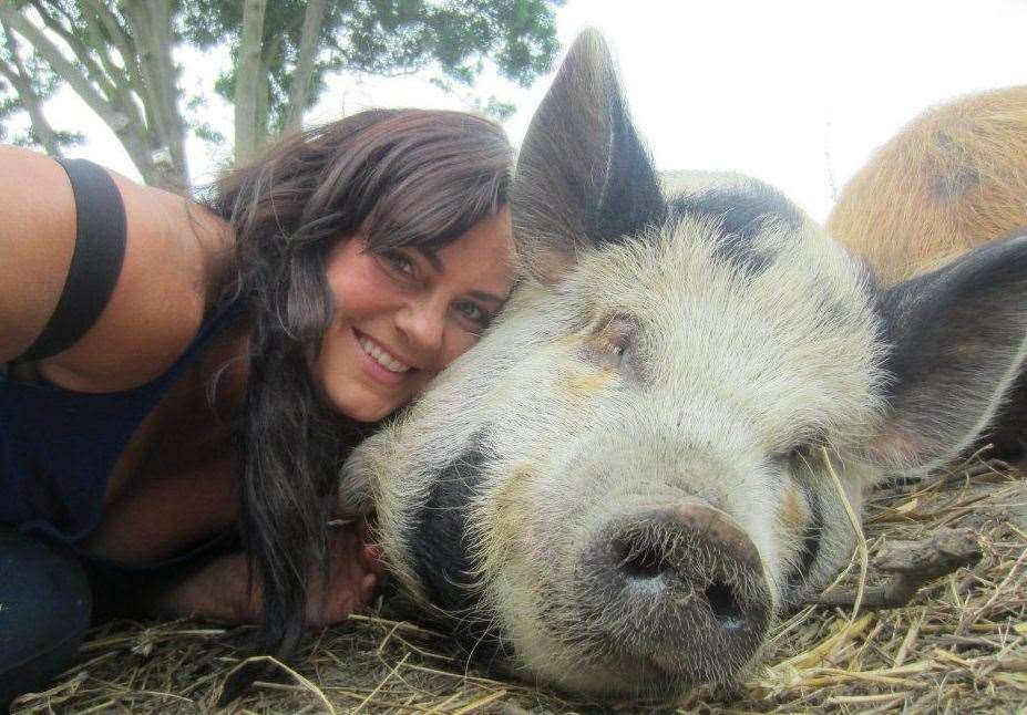 Amey James, founder of the Happy Pants Ranch sanctuary in Yelsted, near Sittingbourne