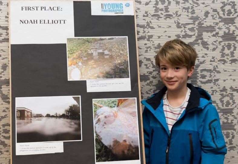 Noah, winner of the Rotary Club of Deal's photographic competition with his winning portfolio. (28227255)