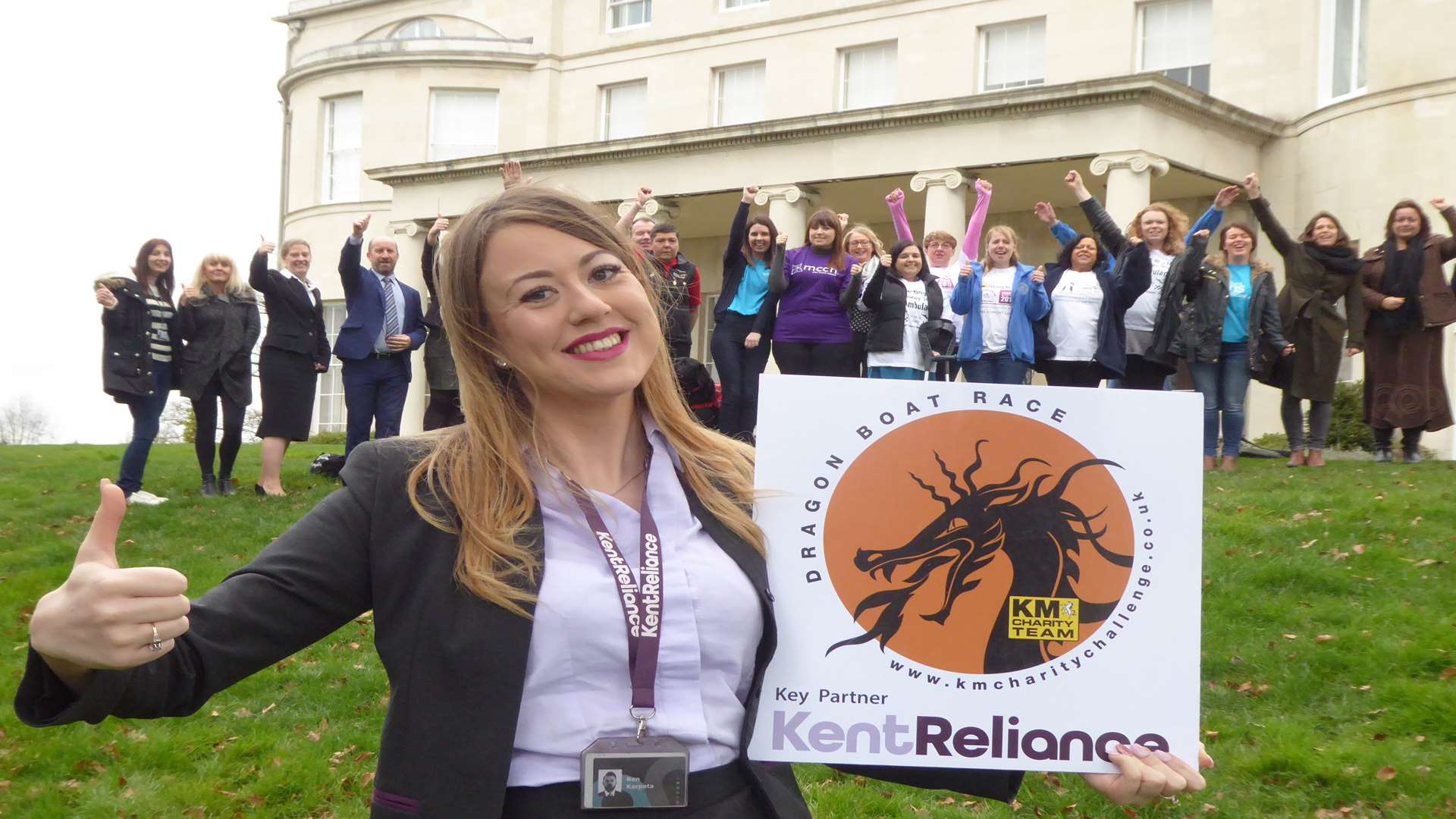 Jessica Pearmine of Kent Reliance, headline partner of the KM Dragon Boat Race 2017.