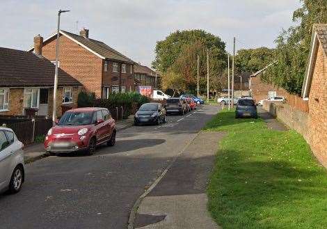 The fire happened in Sharon Crescent, Walderslade Picture: Google Street View