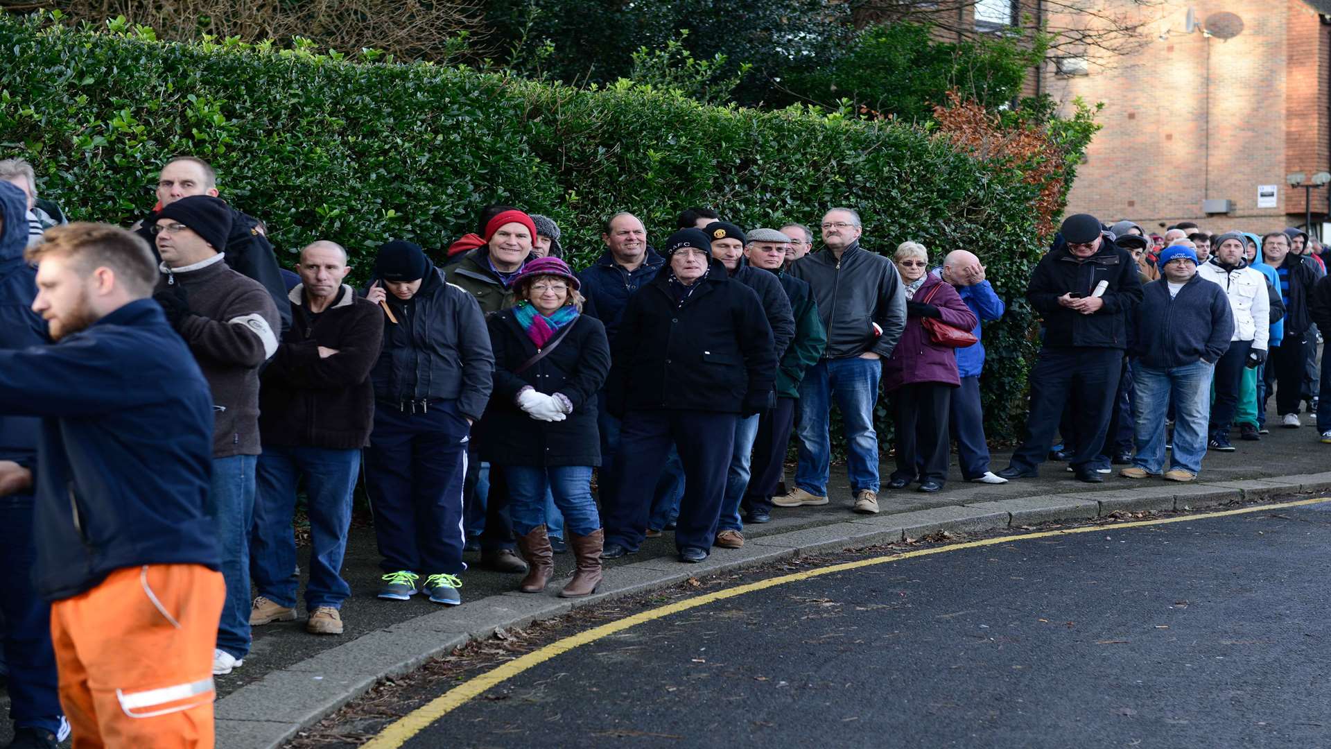 Queues of supporters trying to get tickets