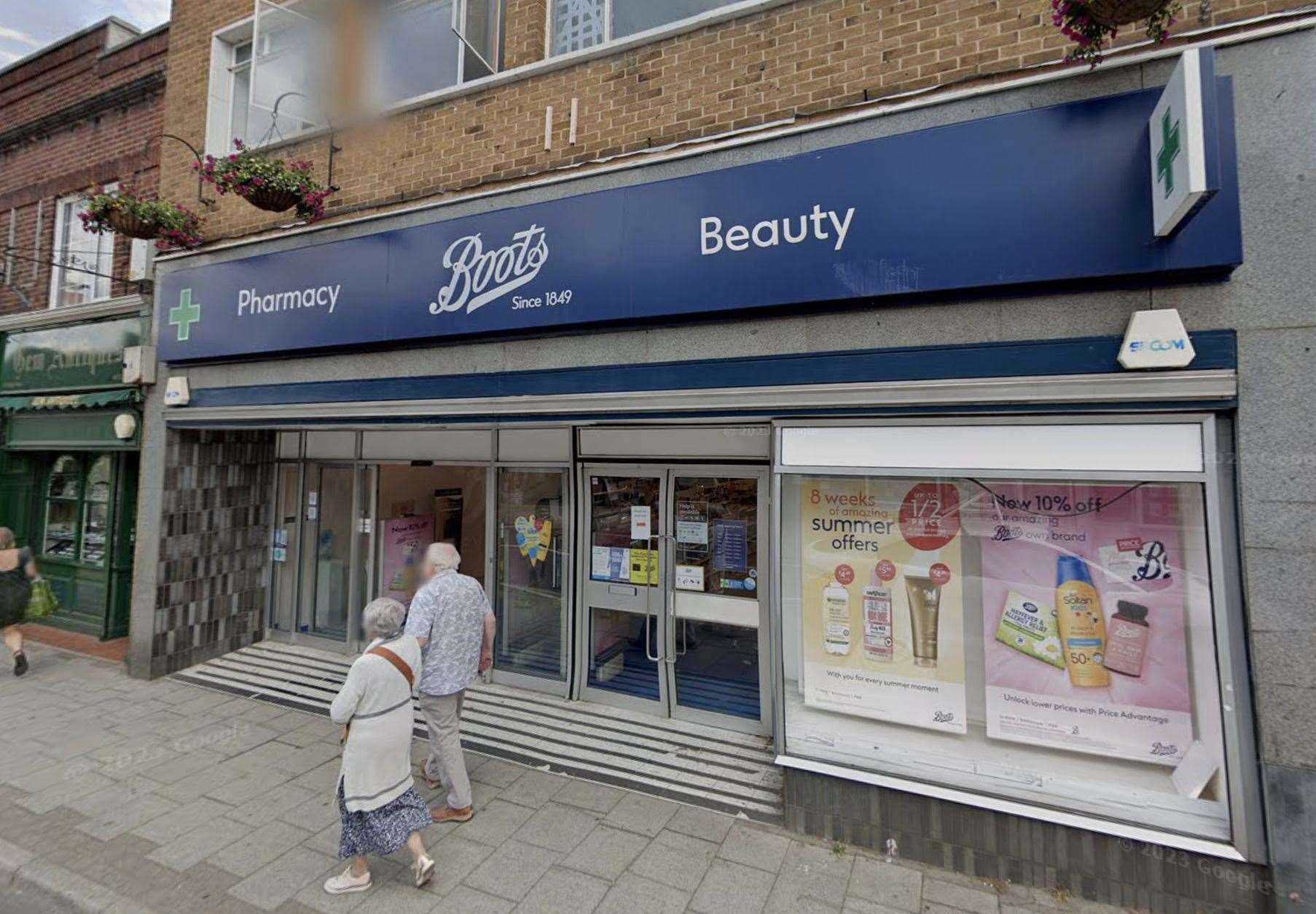 Ross Port is not allowed to enter Boots in Sevenoaks for five years. Picture: Google