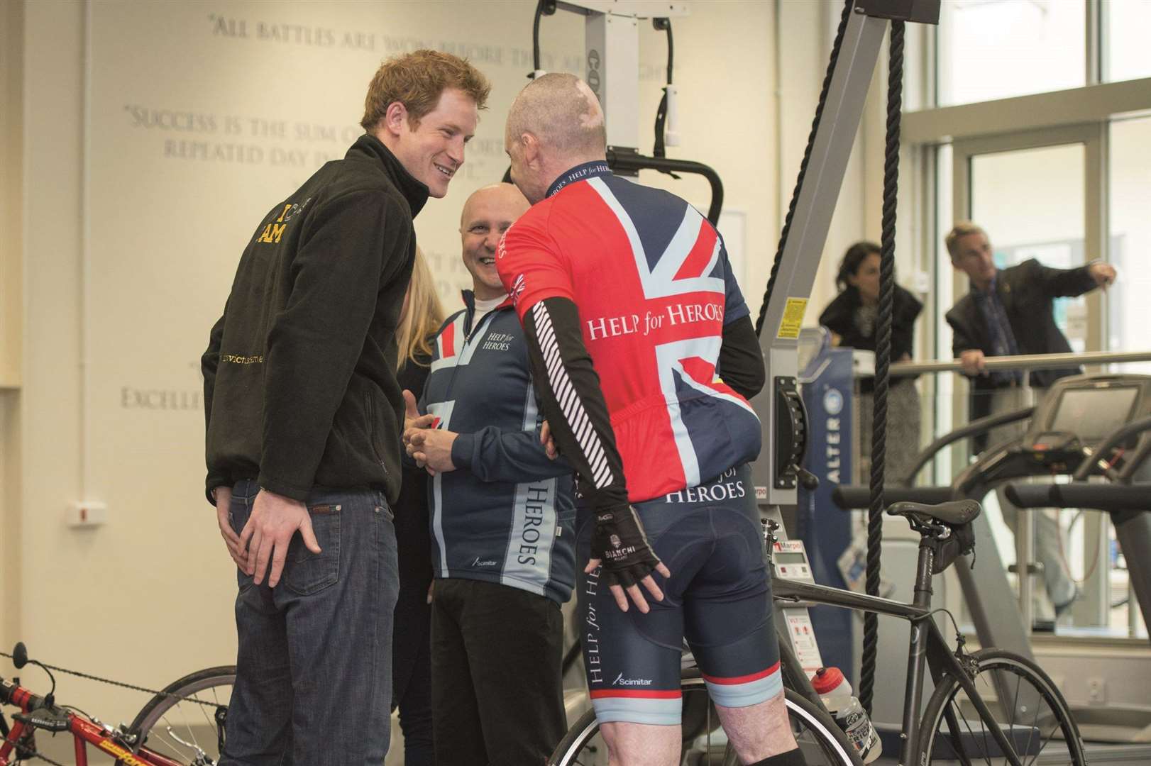 SAS veteran Jamie Hull met the Duke of Sussex at the Help For Heroes gym at Tedworth House in Tidworth, Wiltshire (Jamie Hull/PA)