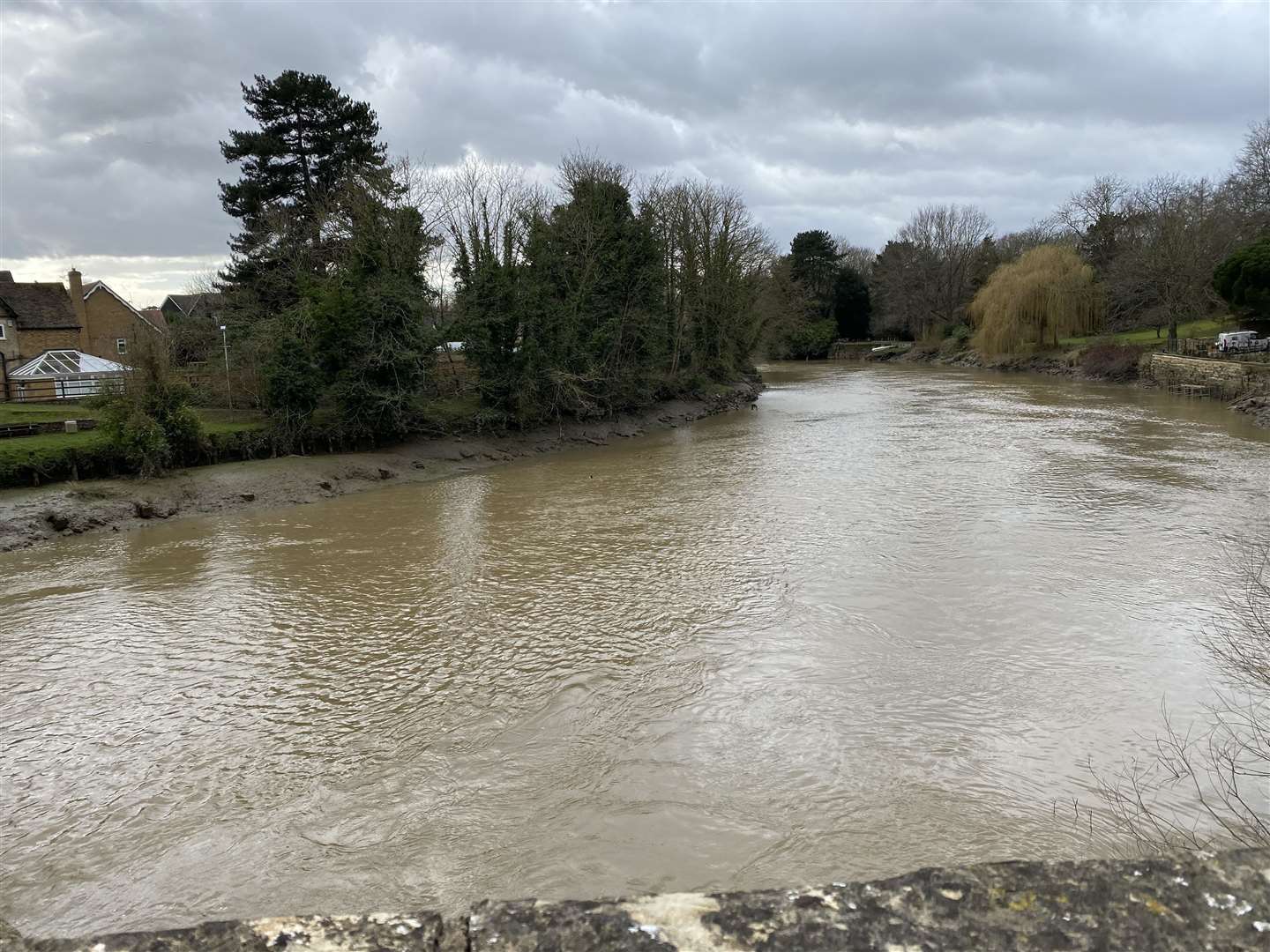 The River Medway runs directly behind the village