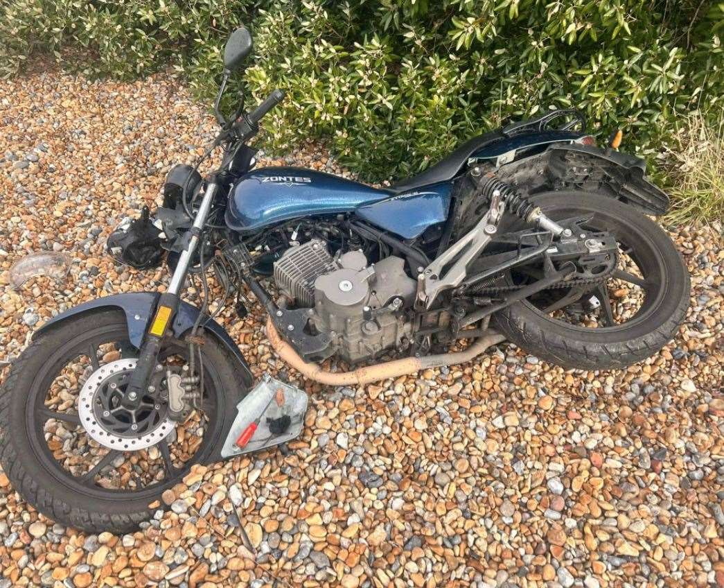 A Zontes motorbike was stolen from Liverpool Road, Walmer, and was later recovered near Alexandra Road. Picture: Mr Mamaev