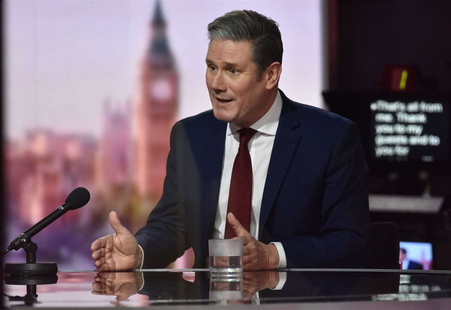 Sir Keir Starmer on The Andrew Marr show (Jeff Overs/BBC)