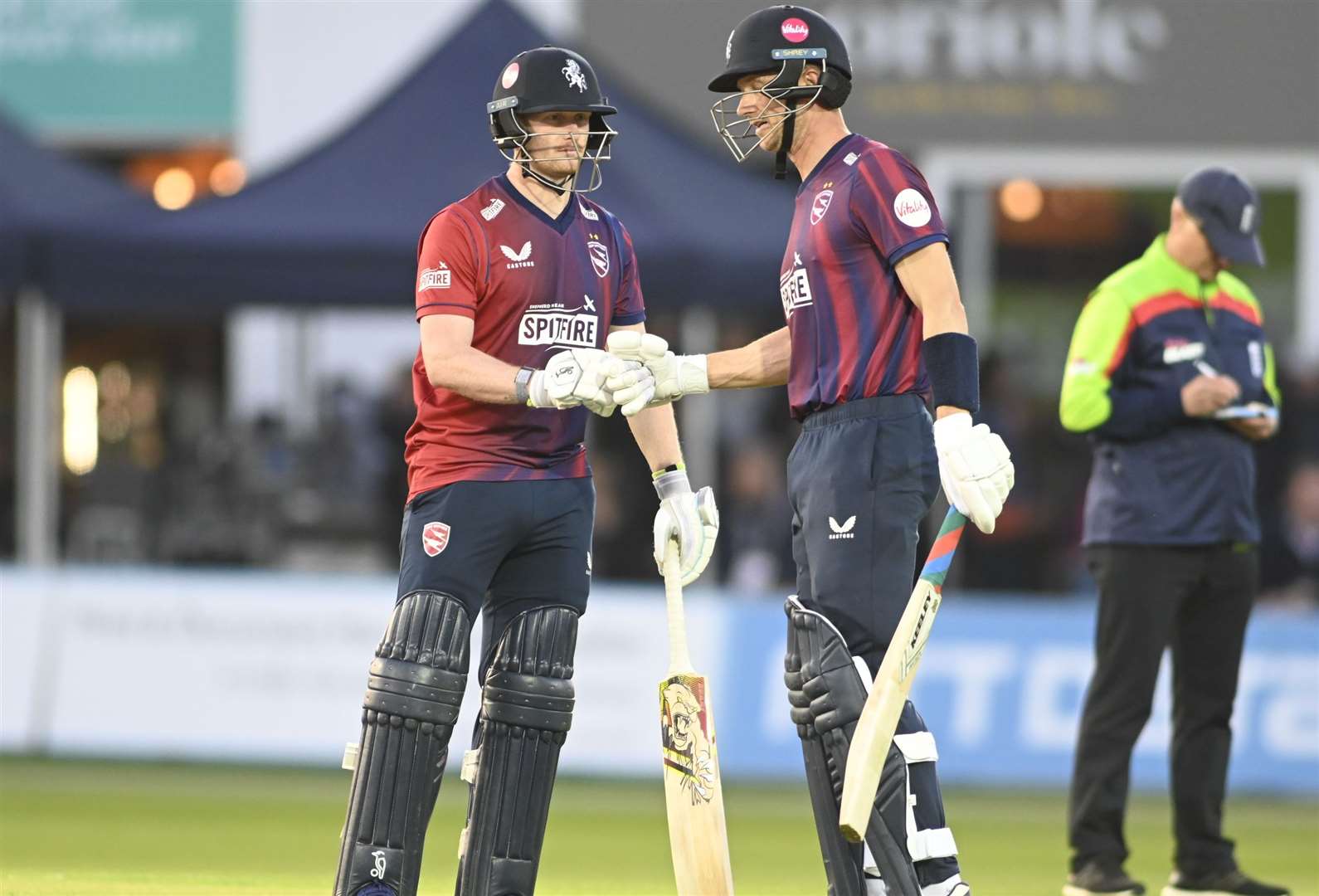 Joe Denly and Jordan Cox saw Kent Spitfires to a campaign-opening win over Gloucestershire with an unbeaten 45-run stand. Picture: Barry Goodwin