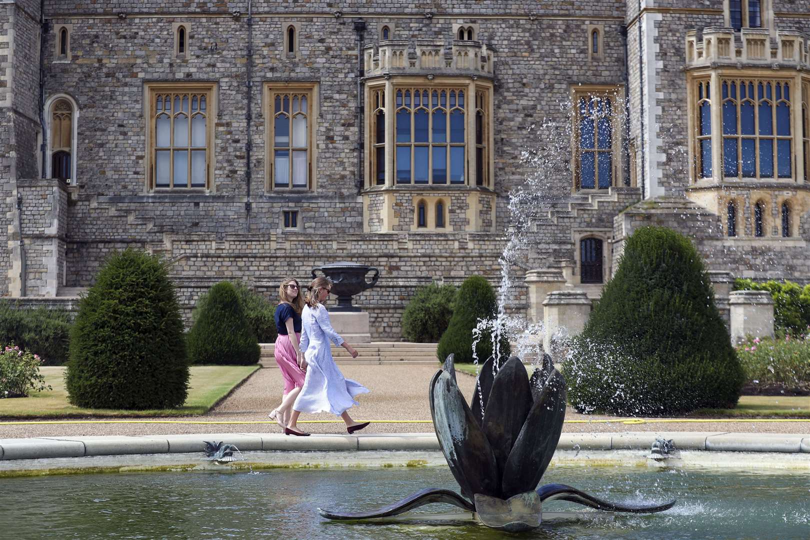 The garden’s central water feature (Steve Parsons/PA)