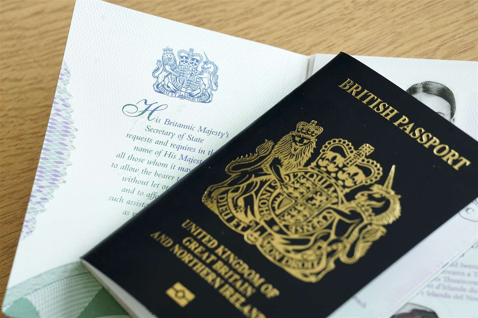 The new passports issued under the King’s name (Jordan Pettitt/PA)