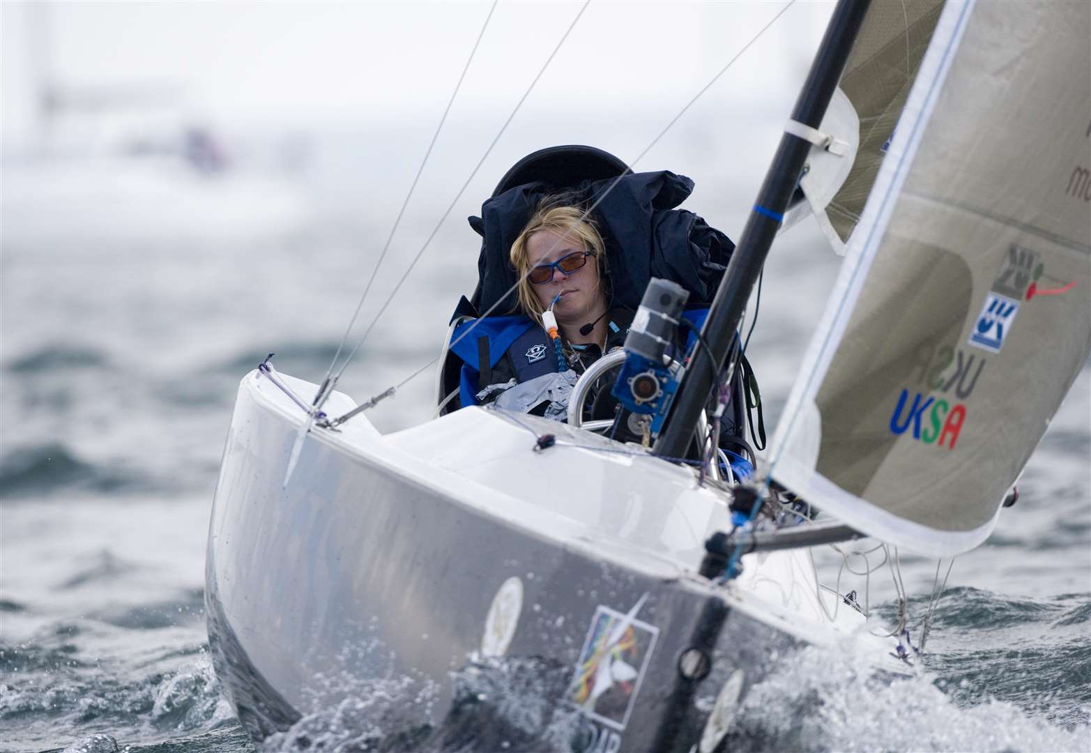 Hilary Lister during her voyage around the Isle of Wight