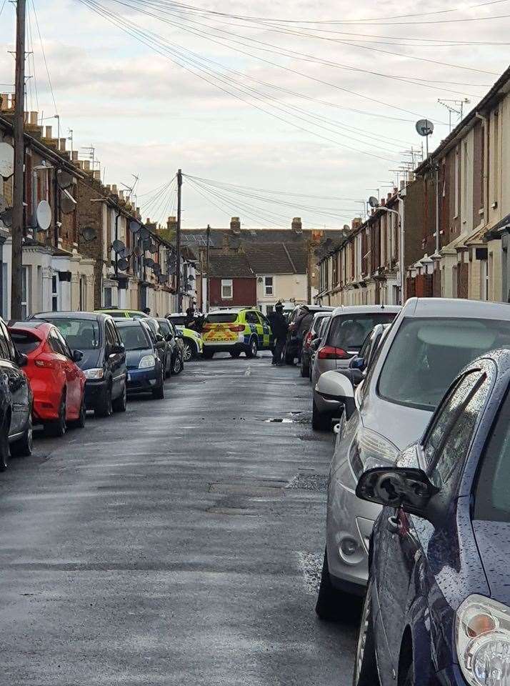 Police in Jefferson Road, Sheerness