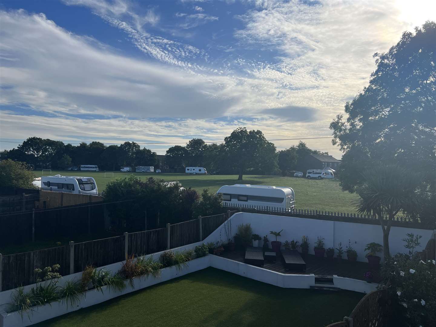 There were around 15 caravans and other vehicles on the field. Picture: Megan Carr