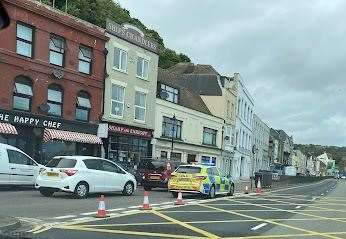 Snargate Street in Dover was cordoned off due to a suspicious package, which turned out to be a hoax