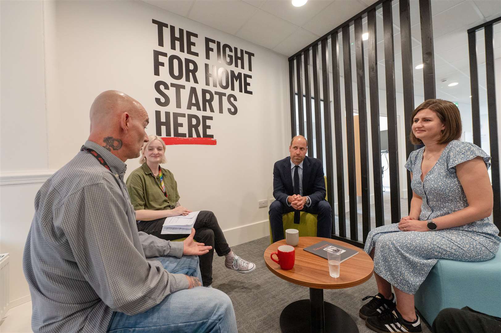 William spoke to Shelter Scotland staff and those helped by the charity (Kenny Elrick/DC Thomson/PA)