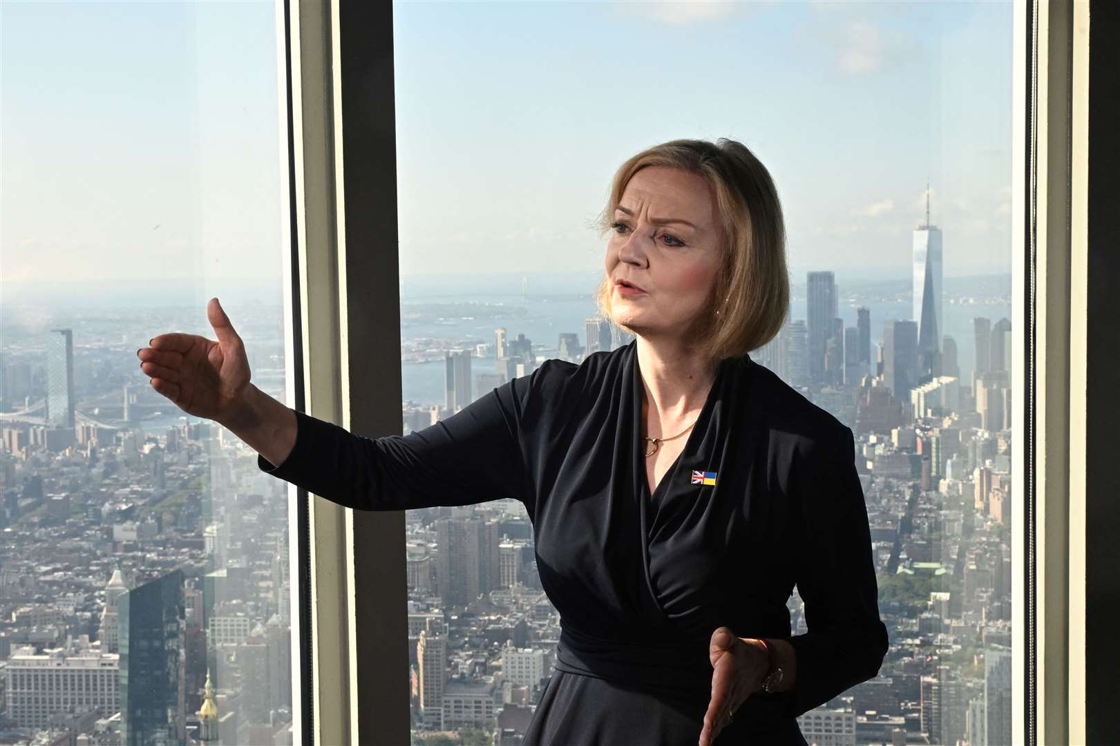 Liz Truss during her visit to the US (Toby Melville/PA)