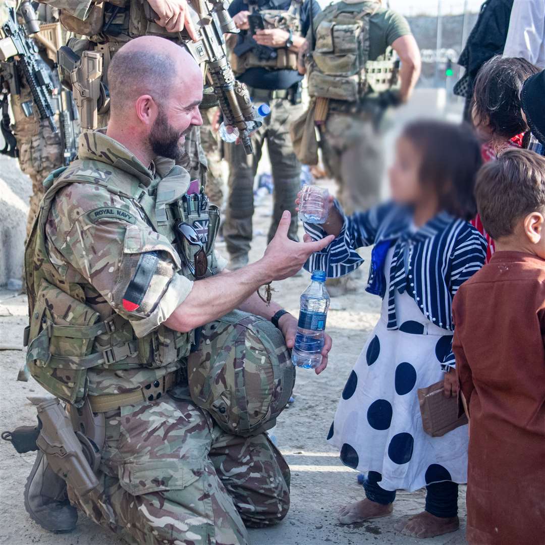 The student praised the British forces who ‘made us feel safe’ (LPhot Ben Shread/MoD)