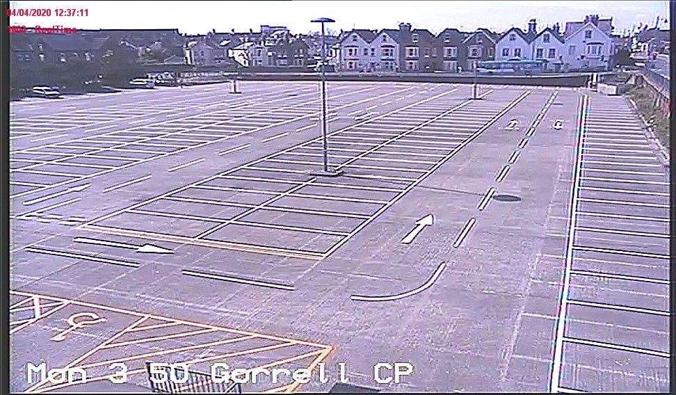 Gorrell Tank car park in Whitstable was also deserted Picture: Canterbury City Council