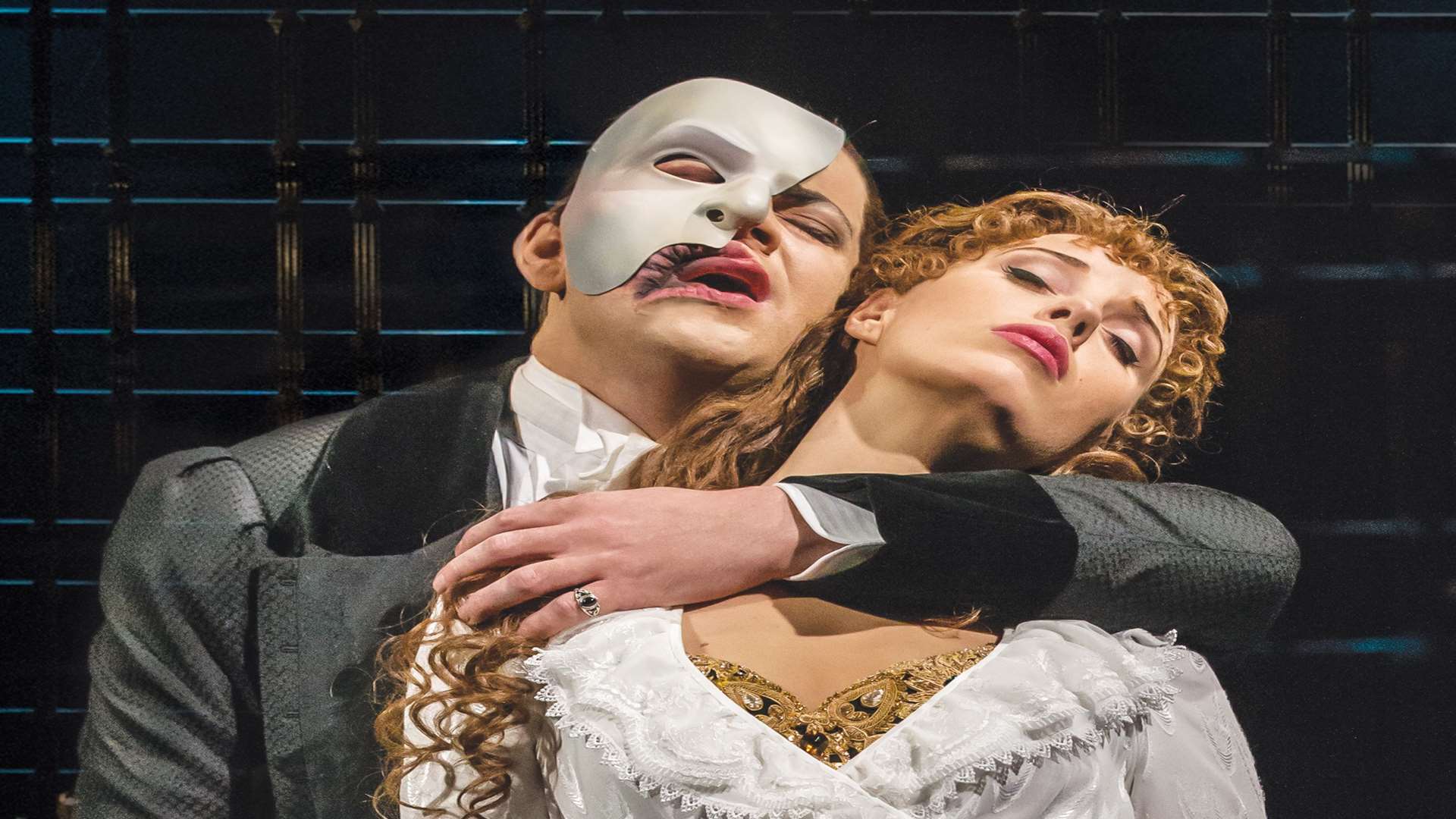 Ben Forster and Celinde Schoenmaker in The Phantom of the Opera in the West End