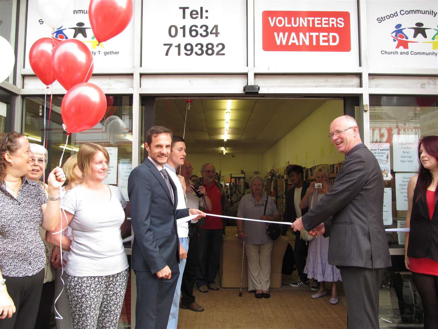 The Bishop of Rochester, Rt Rev James Langstaff, opened the new Strood Community Project Shop