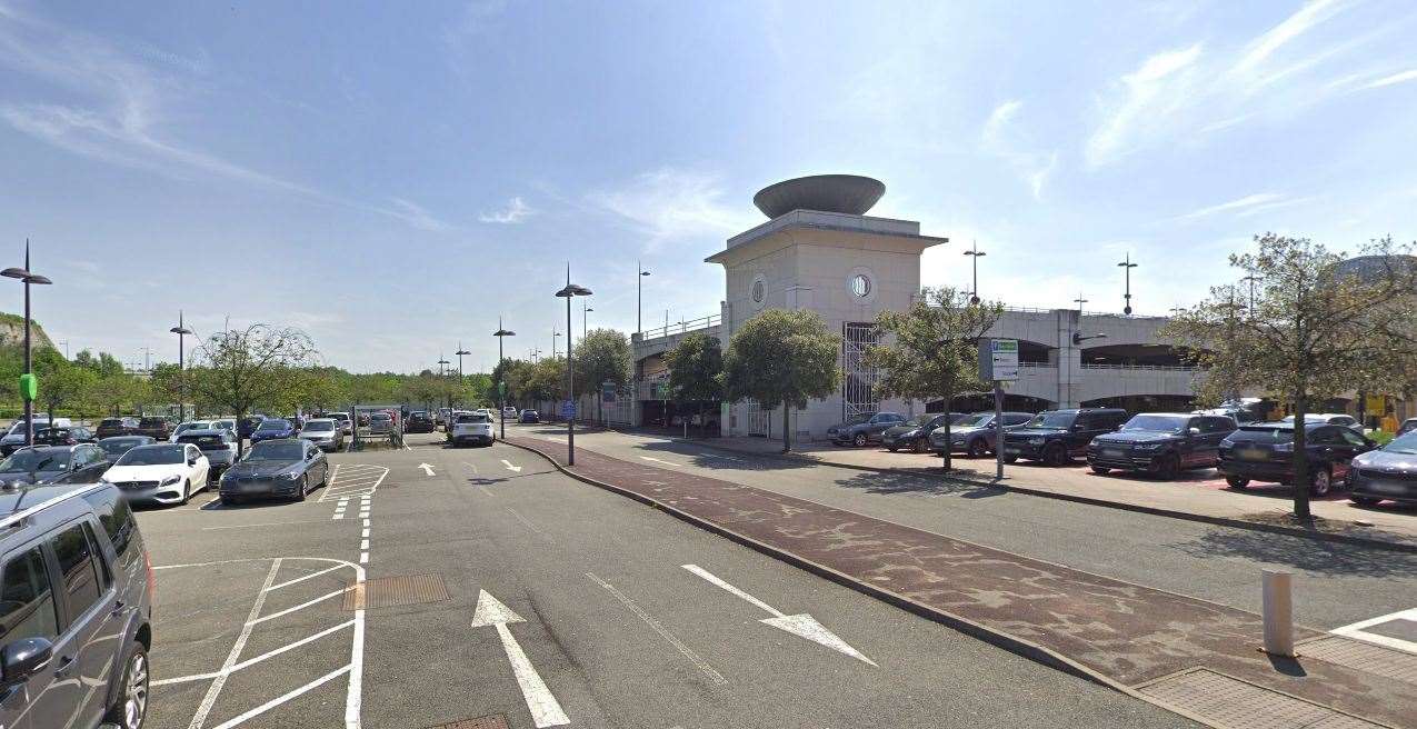 The emergency services were seen near John Lewis at Bluewater. Stock picture: Google Maps