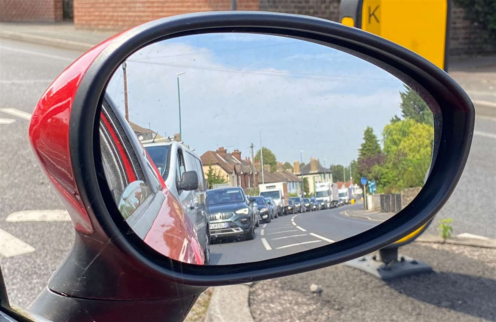 Traffic queuing on the Loose Road