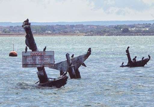 The masts of the wreck of the American munitions ship SS Richard Montgomery. Picture: Margaret Flo McEwan