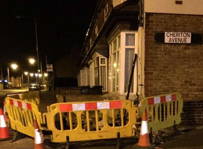 The car crashed into a house. Picture: Hayley Benbow