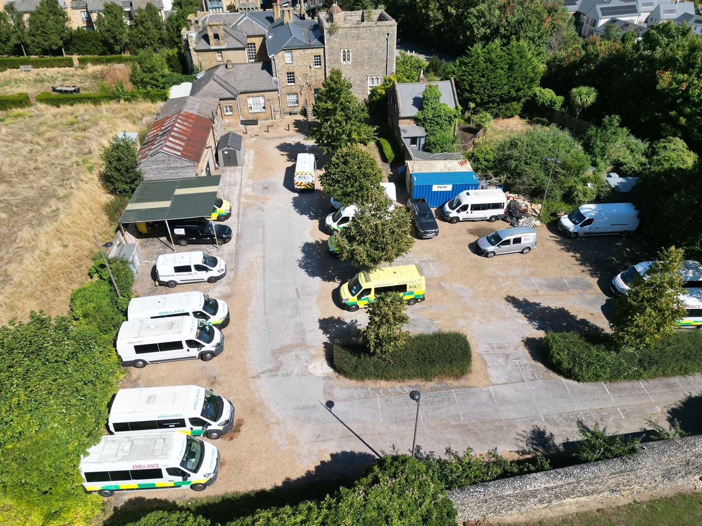 An aerial view of the SVL Homecare base at Stone Castle in Greenhithe