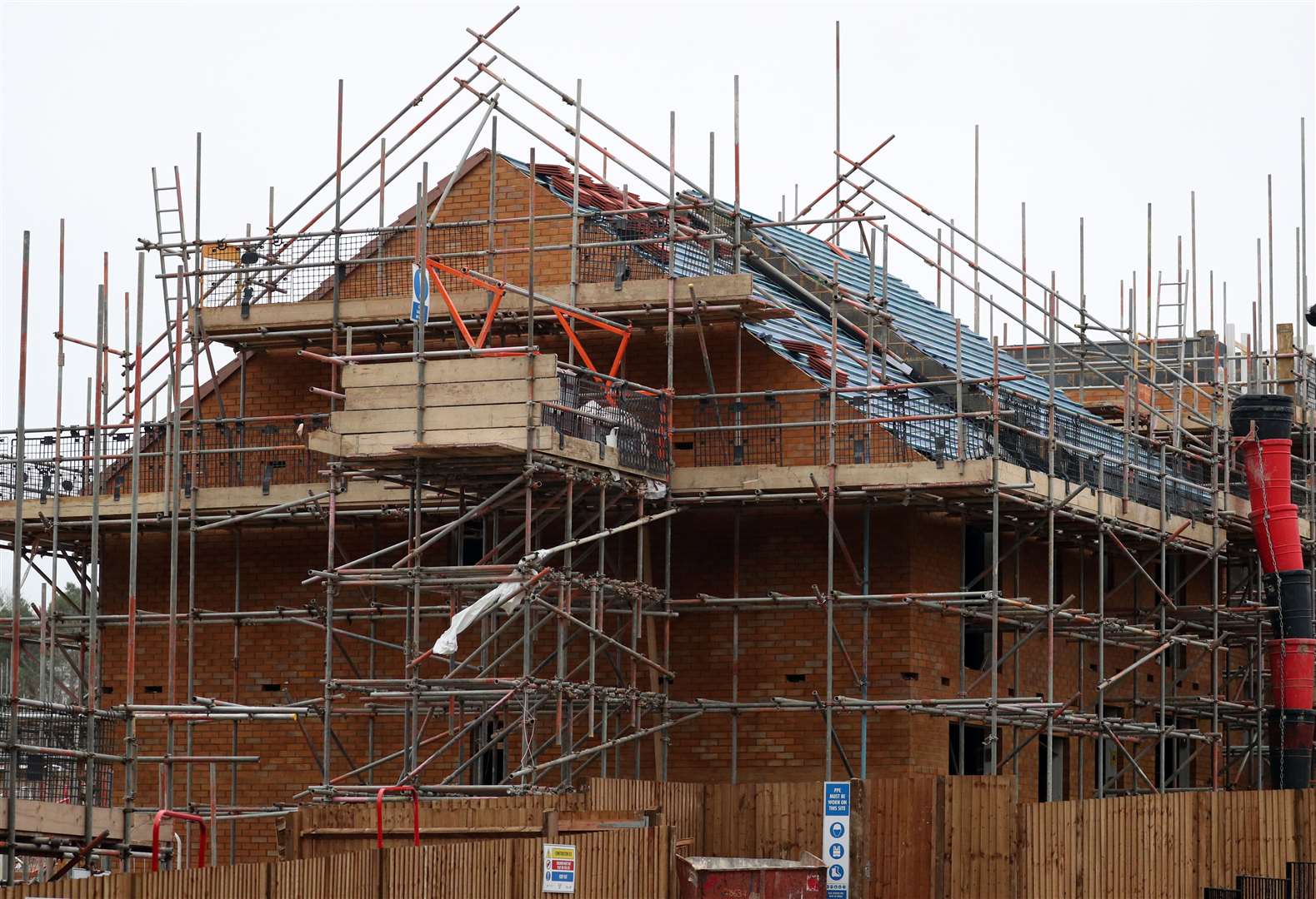 Houses under construction (Andrew Matthews/PA)