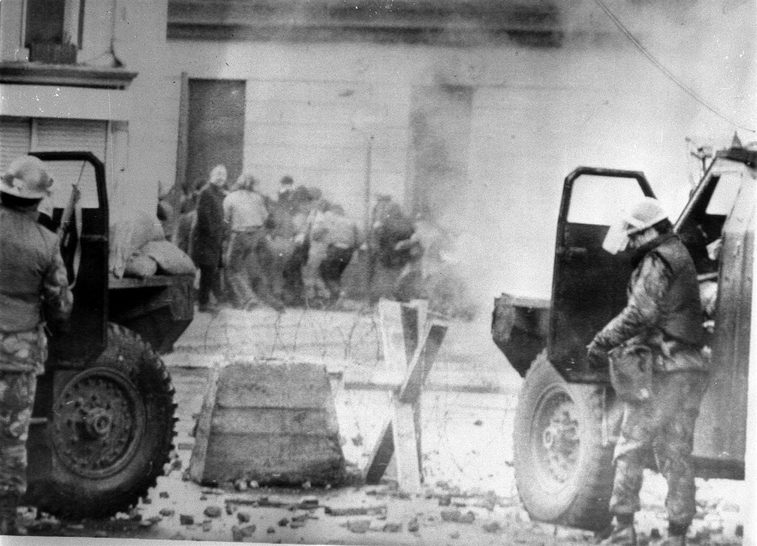 Troops and demonstrators clashed on January 20 1972 (PA)