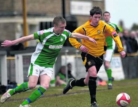 Folkestone Invicta striker Brendon Cass