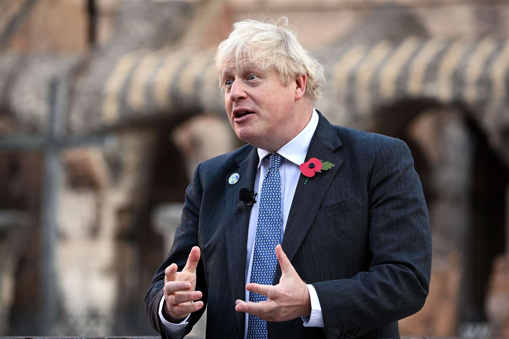 Prime Minister Boris Johnson spoke about his weekly conversation with the Queen during his trip to Rome for the G20 (Jeff J Mitchell/PA)