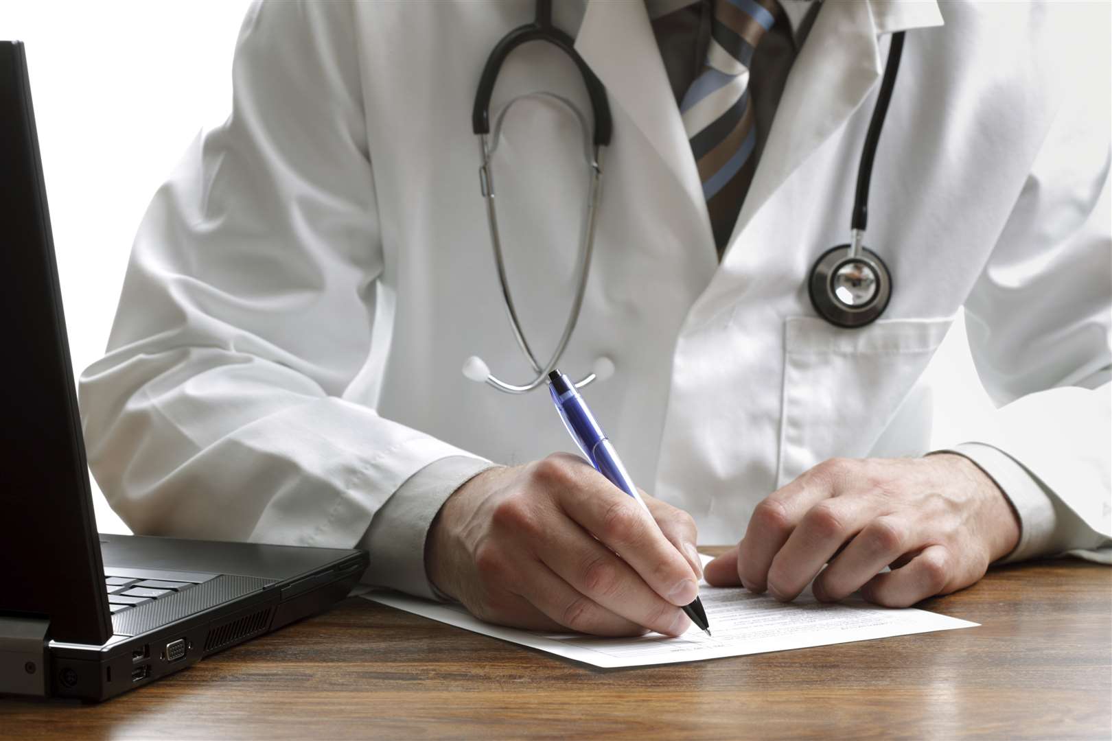 A doctor at work. Stock picture.